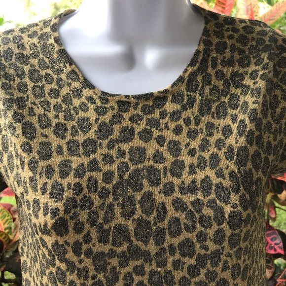 AUGUST SILK KNITS , animal print top , size S - Picture 12 of 16